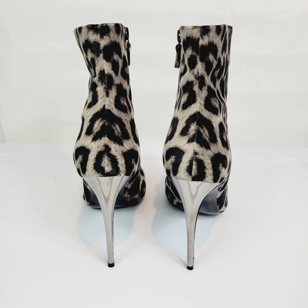 Stella McCartney leopard print heeled booties